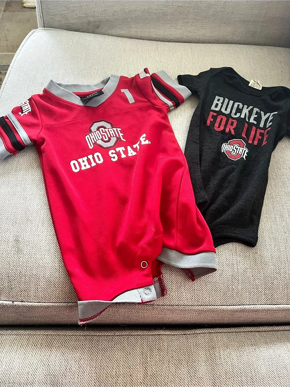 Colosseum Ohio State Buckeyes Infant Long Sleeve Jersey Bodysuit Jersey Bodysuit